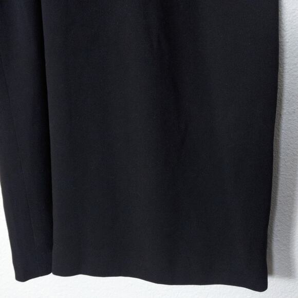 Lauren Ralph Lauren Halter Dress Pleated Mock Neck Black Size 6 Eveningcore - Picture 6 of 9